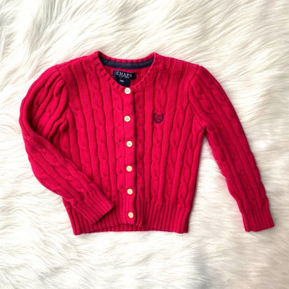 Little Girls Preppy Pink Cardigan & Sailor Shorts - Picture 2 of 7